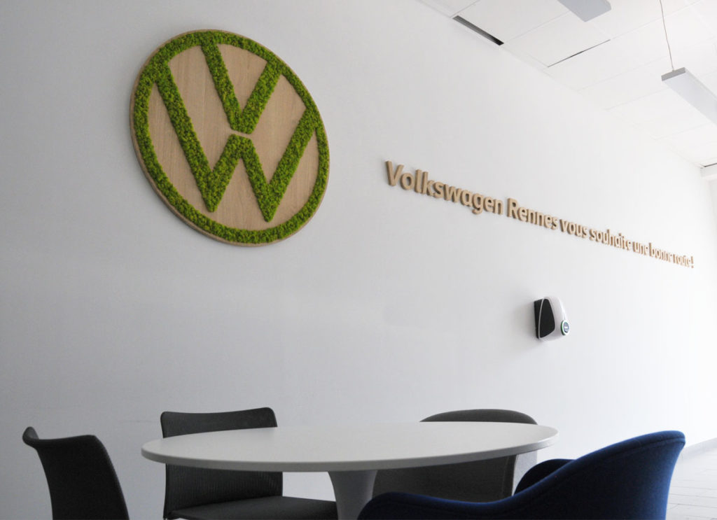 Logo végétalisé pour Volkswagen